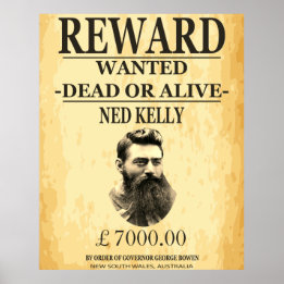 Poster Ned Kelly Bushranger 🏴 famosa lei australiana ☠️