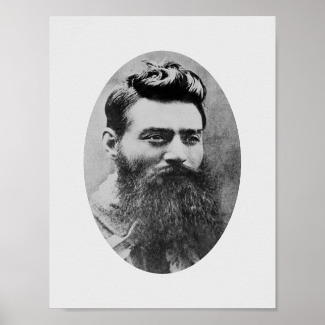 Poster Ned Kelly Mugshot - 1880 (Frente)