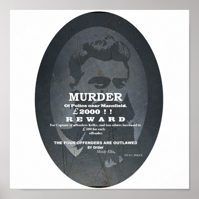 Pôster Ned Kelly Reward (Frente)