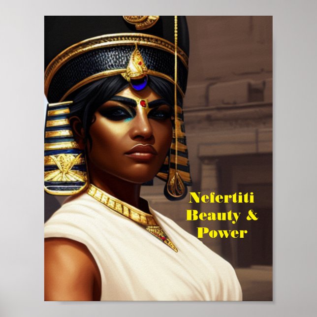 Poster Nefertiti, Beleza e Poder (Frente)