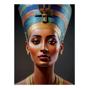 Pôster Nefertiti Portrait Arte Original