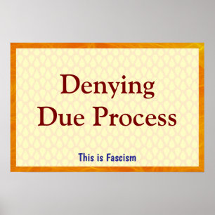 Poster Negando o Devido Processo