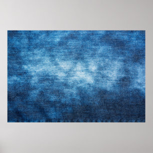 Poster Negar textura de tecido vestida para fundo. Jeans