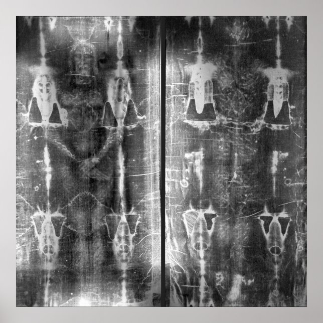 Poster Negative Photo Shroud of Turin Crucifixion (Frente)