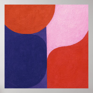 Poster "Negociação de Cores" Arte Abstrato Colorida