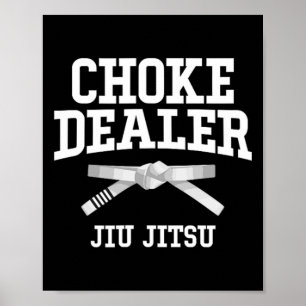 Poster Negociador de Estrangulamento Jiujitsu Caratê Boxe