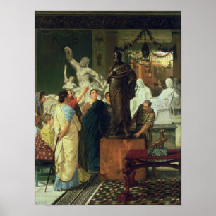 Poster Negociante de Alma-Tadema nas estátuas