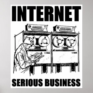 Pôster Negócio sério do Internet