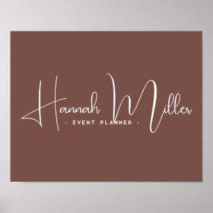 Poster Negócios de Roteiro Minimalista Nome Personaliza
