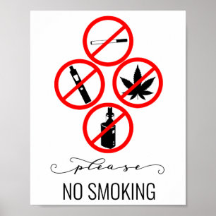 Poster Negócios Sem Fumar Cigarros STR