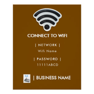 Pôster Negócios Wifi Pedestal de Rede Morden