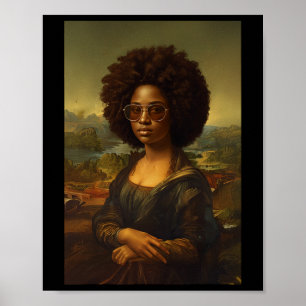 Poster Negra Lisa Afro-Americana Historia Negra