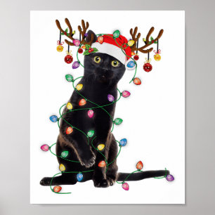 Poster Negra Negra Negra Negra Luzes De Natal Engraçadas 