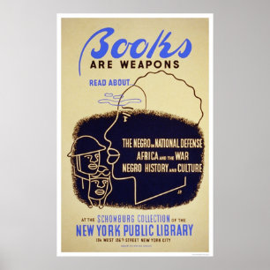 Poster Negro África WWII dos livros WPA 1943