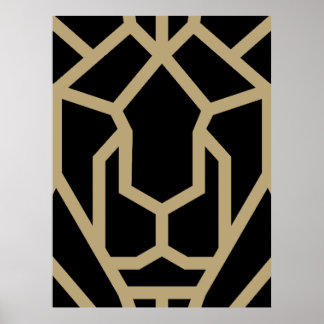 Poster negro de arte moderna de abstrato