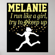 NEGRO E DOURADO CORRER COMO UMA GAROTA PERSONALIZA