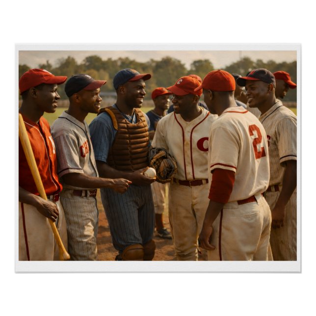 Pôster Negro League All Stars Post Game Chat (Frente)