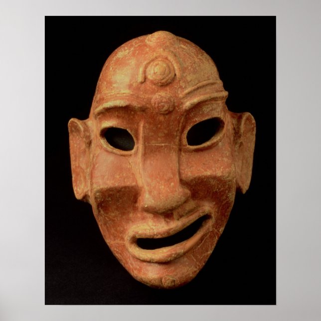 Pôster Negroid mask from Carthage, 7th-6th century BC (te (Frente)