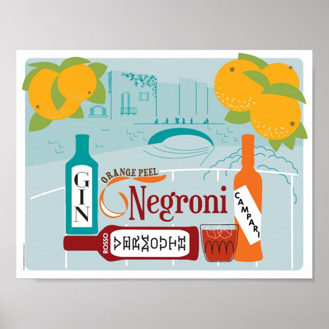 Poster Negroni Citrus Cocktail (Frente)