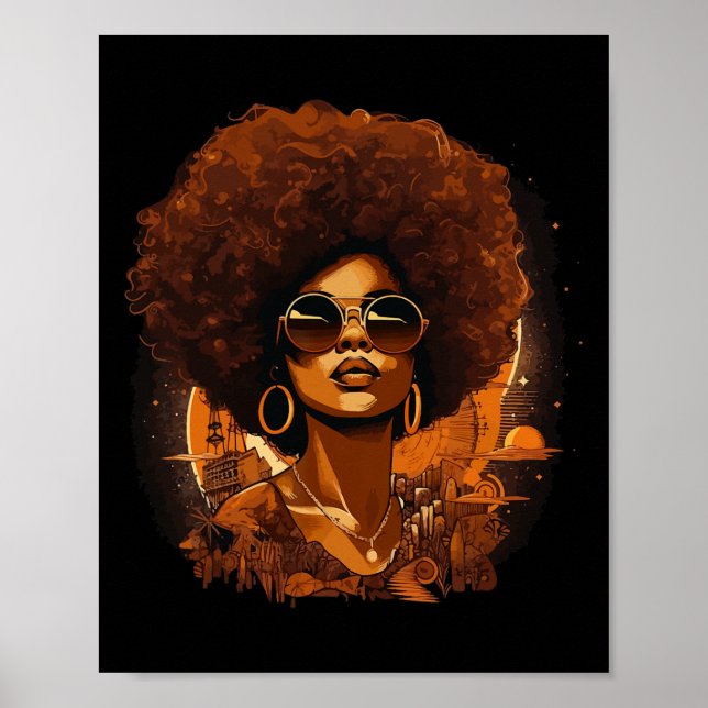 Poster Negros Africanos Décima Sétima História Negra Mês (Frente)