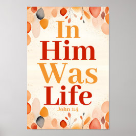 Poster Nele estava a vida Boho Christian Wall Art Impress