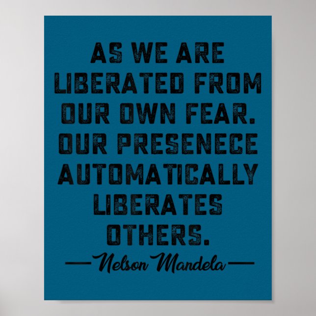 Poster Nelson Mandela's Motivational Quote  (Frente)