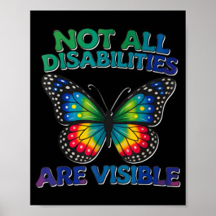 Poster Nem todas as deficiências são visíveis conscientiz
