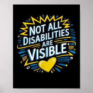 Poster Nem Todas as Deficiências São Visíveis Cool Defici