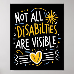 Poster Nem Todas As Deficiências São Visíveis Ocultas Inv