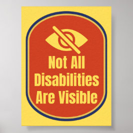 Poster Nem Todas as Deficiências São Visíveis - Versão Ce