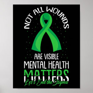 Poster Nem todas as feridas são perceptíveis à saúde ment