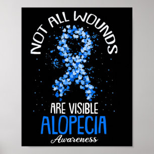 Poster Nem Todas As Feridas São Visíveis Alopecia Sensibi