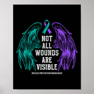 Poster Nem Todas as Feridas São Visíveis Conscientização 