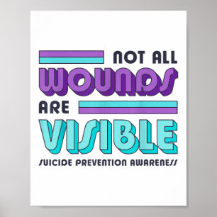 Poster Nem Todas as Feridas São Visíveis Conscientização