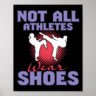 Poster Nem todos os atletas Vestem Calçados - Karate Kara