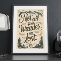 Nem Todos Que Vagam Estão Perdidos Arte de Parede