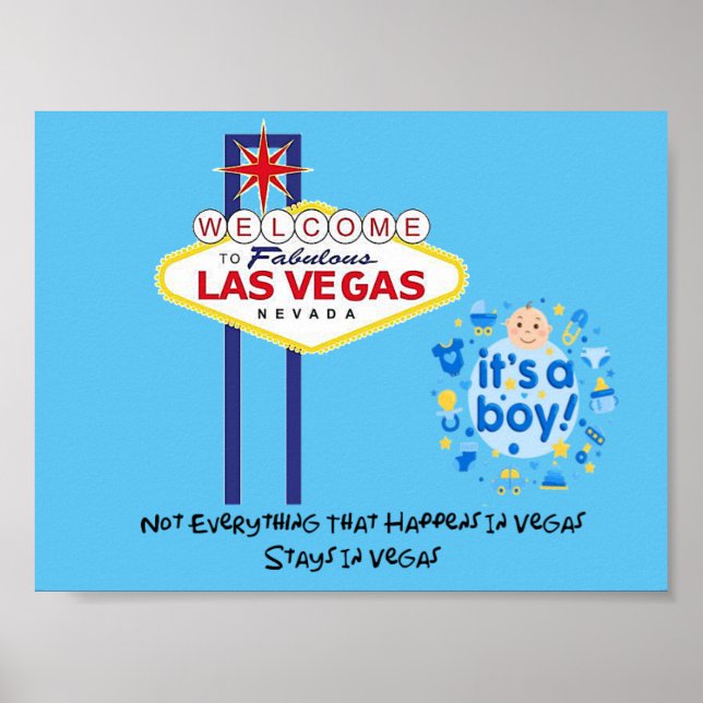 Poster Nem tudo fica em Vegas É um menino (Frente)
