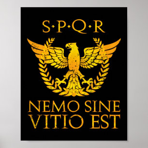 Poster Nemo Sine Vitio Est Spqr Seneca Quote Stoic
