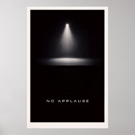 Poster Nenhum Aplauso - Poder Silencioso Motivacional