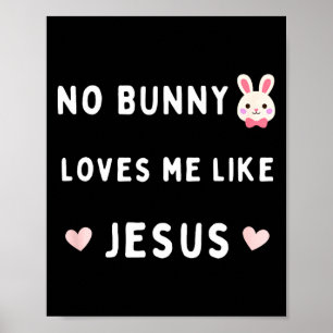 Poster Nenhum coelho me ama como Jesus Páscoa fé cristã