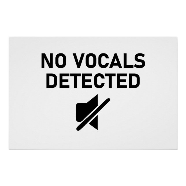 Pôster Nenhum Design de áudio mínimo detectado por vocais (Frente)