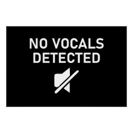 Pôster Nenhum Design de áudio mínimo detectado por vocais