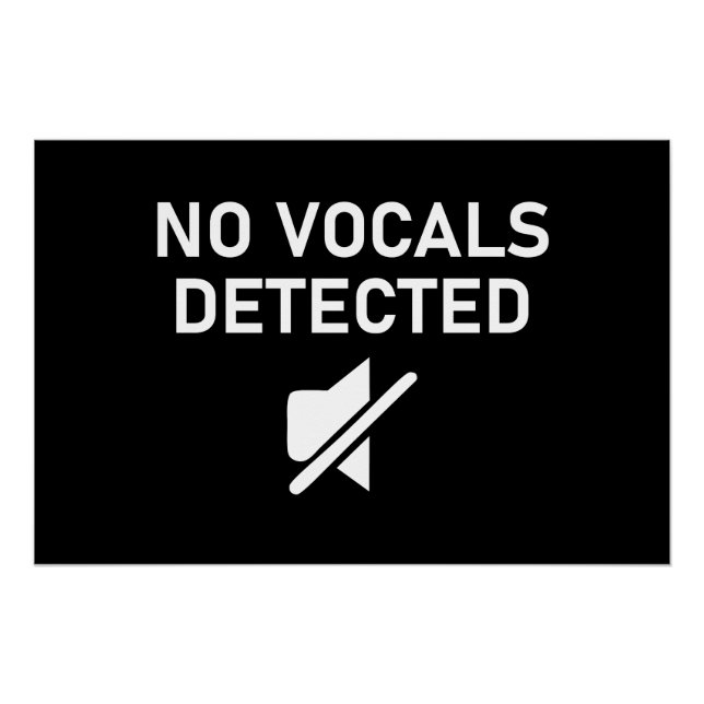 Pôster Nenhum Design de áudio mínimo detectado por vocais (Frente)