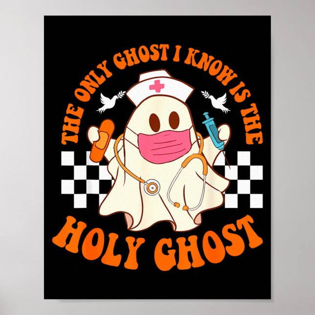 Poster Nenhum Fantasma Como O Espírito Santo Jesus Cristã (Frente)