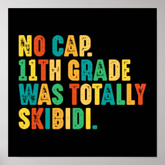 Poster Nenhum Grau De 11 De Boné Foi Totalmente Skibidi