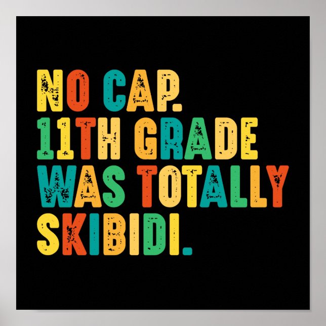 Poster Nenhum Grau De 11 De Boné Foi Totalmente Skibidi (Frente)