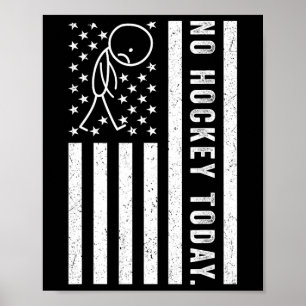 Poster Nenhum Hóquei Hoje, Bandeira dos EUA Engraçada Par