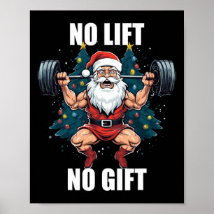 Poster Nenhum Levantamento Nenhum Presente Papai Noel Nat