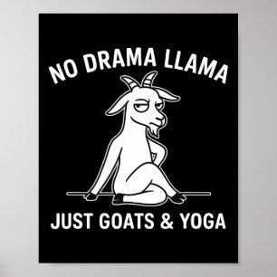 Poster Nenhum Llama Drama Apenas Cabras E Yoga Animal Eng