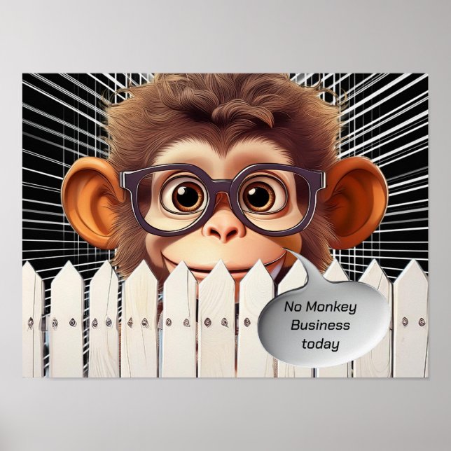 POSTER NENHUM NEGÓCIO DE MACACOS HOJE (Frente)